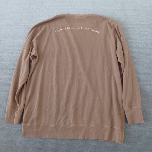 Jungmaven T Shirt Women XXL Brown Pullover Hemp Long Sleeve Marfa Crew Neck - Picture 3 of 8